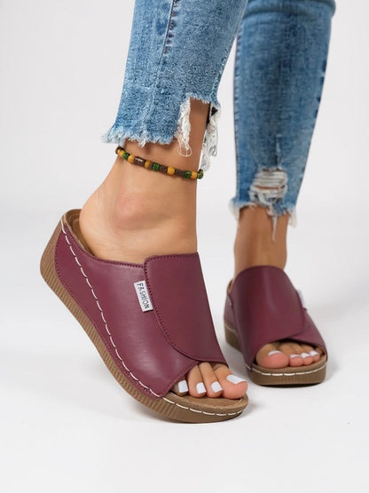 Women's Open Toe Platform Slide Sandals