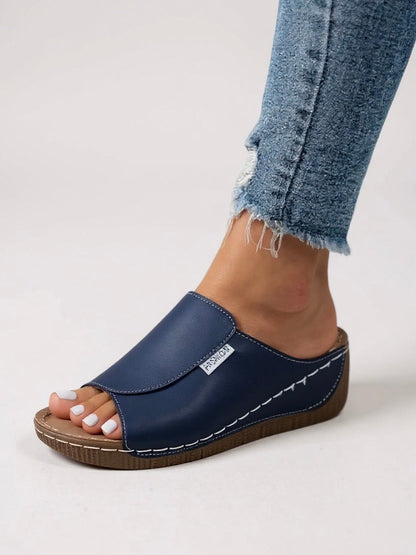 Women's Open Toe Platform Slide Sandals