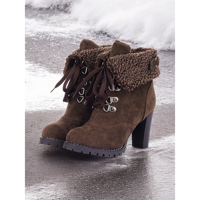Ingram | Fur-Trimmed Lace-Up Winter Boots 7