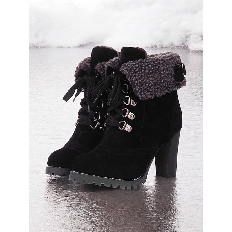 Ingram | Fur-Trimmed Lace-Up Winter Boots 8