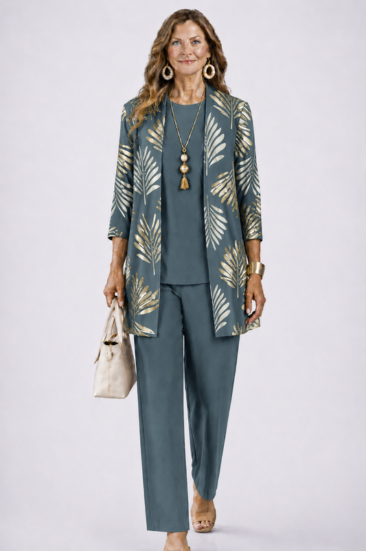 Iris 3-Piece Set | Relaxed Fit, Lightweight, Printed Trousers 0