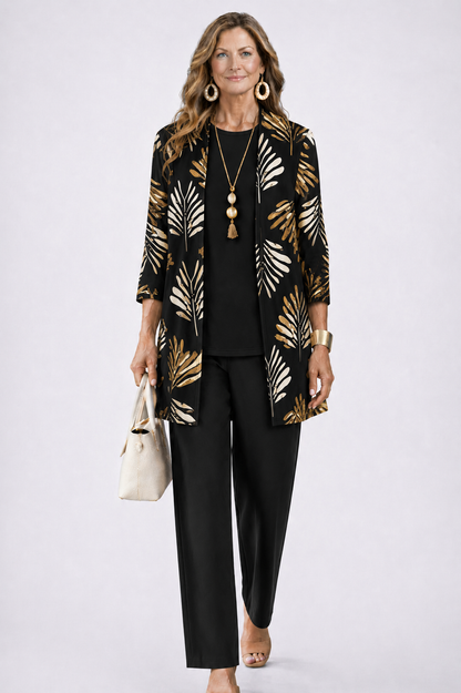 Iris 3-Piece Set | Relaxed Fit, Lightweight, Printed Trousers 13
