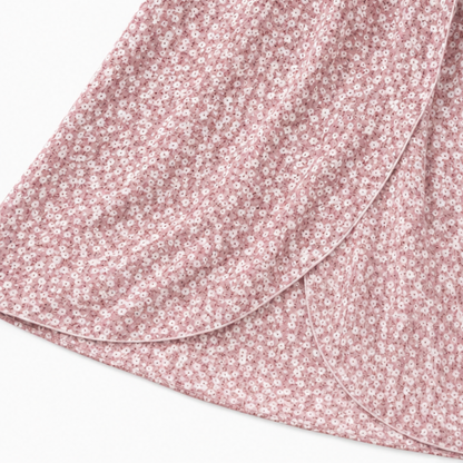 Women's Wide-Leg Pants – Floral, Wrap Slit, Smocked Waist