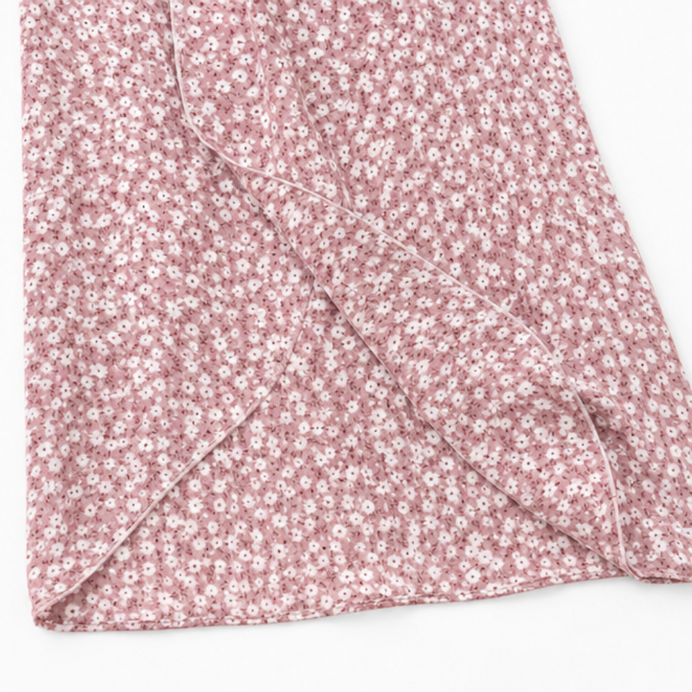 Women's Wide-Leg Pants – Floral, Wrap Slit, Smocked Waist