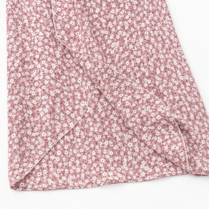 Women's Wide-Leg Pants – Floral, Wrap Slit, Smocked Waist