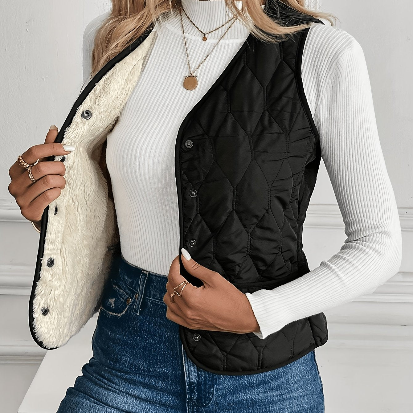 Kendra | Reversible Quilted Vest 0