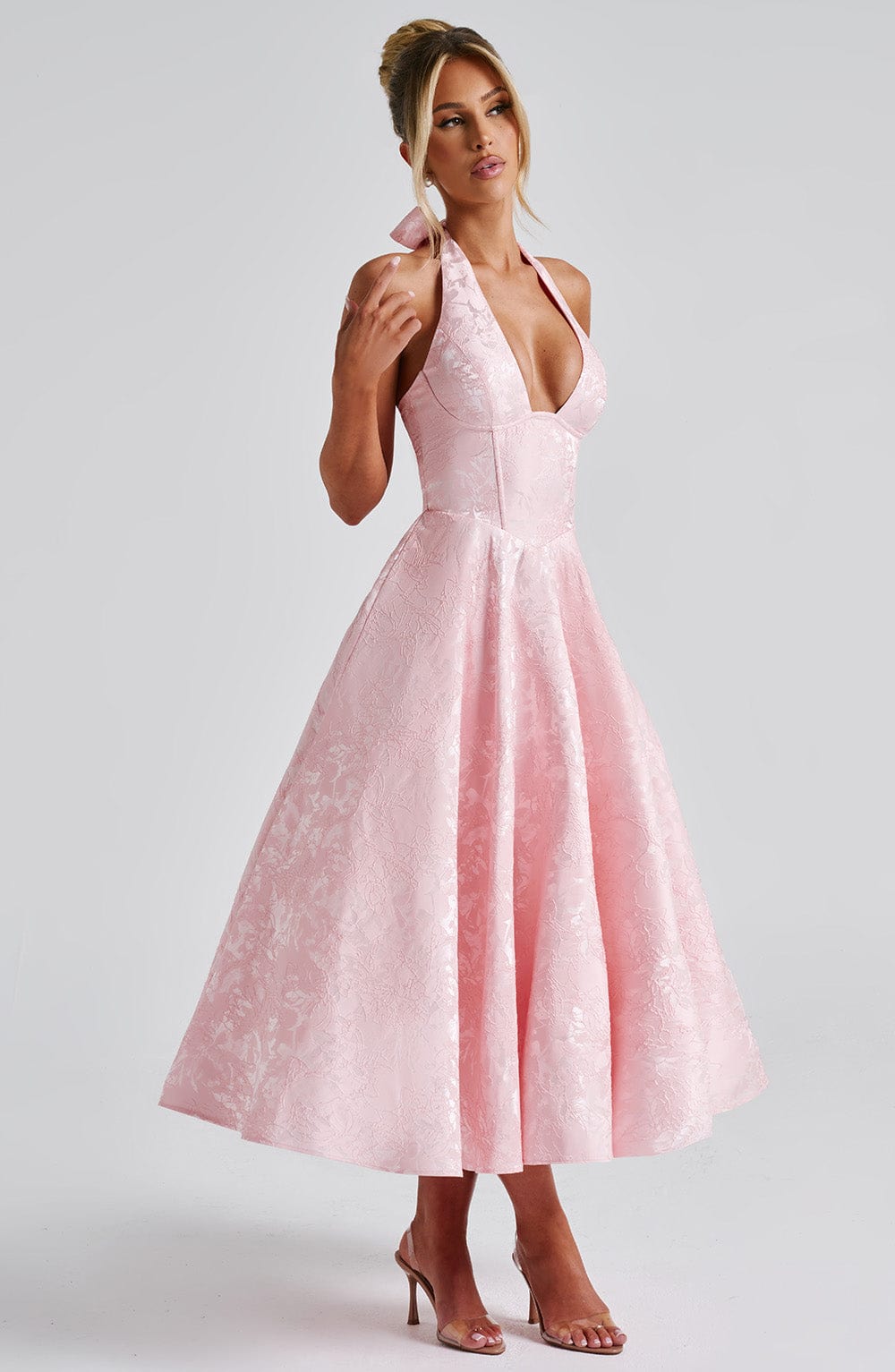 Kimberly | Women’s Wedding Gues Dress Halter Midi Dress 1