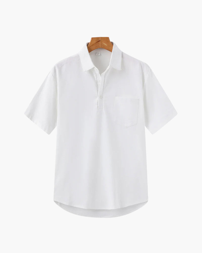 Men's Short Sleeve Polo Shirt with Chest Pocket