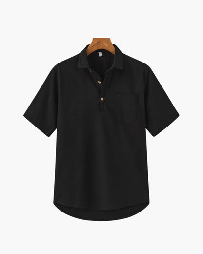 Men's Short Sleeve Polo Shirt with Chest Pocket
