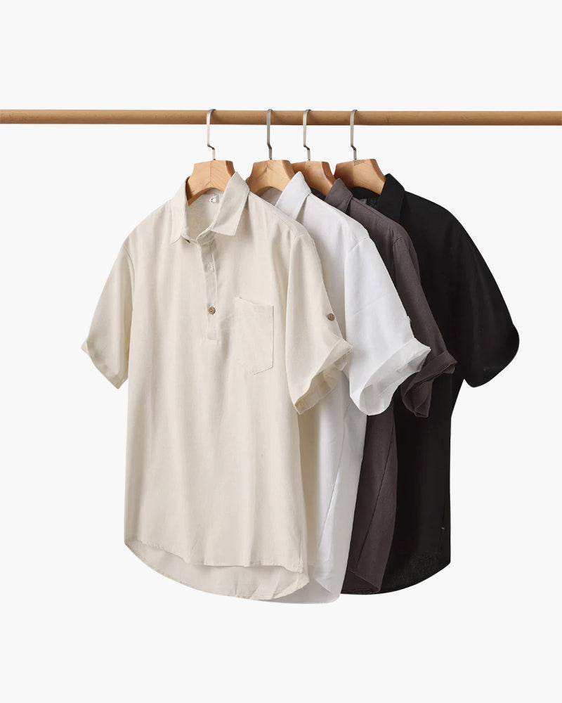 Men's Short Sleeve Polo Shirt with Chest Pocket