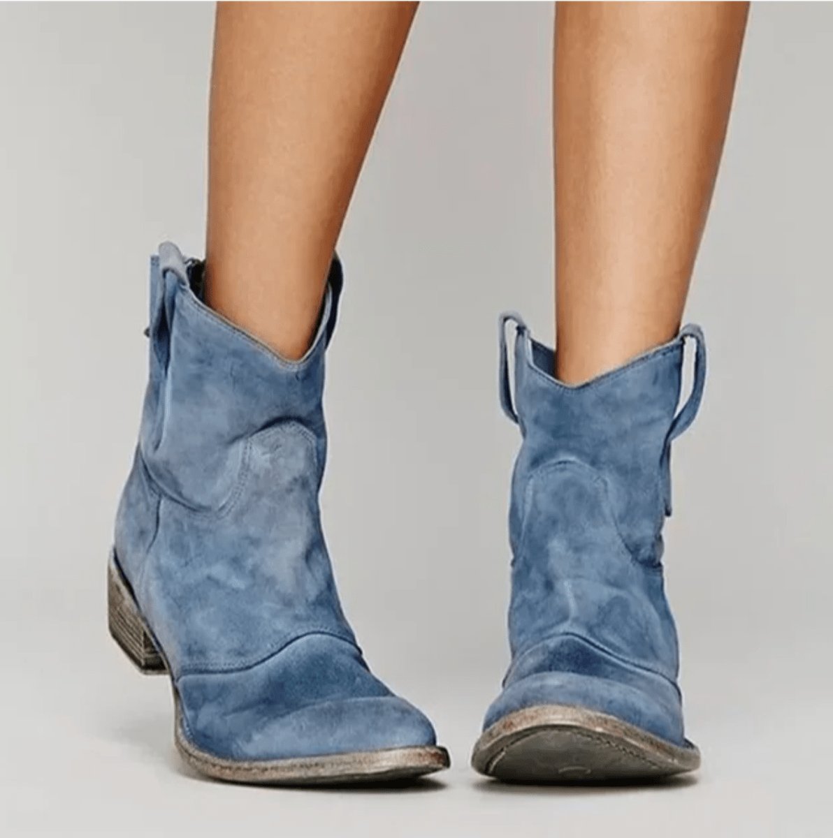 Lene | Women's Western-Inspired Suede Ankle Boots With Flat Heel 0