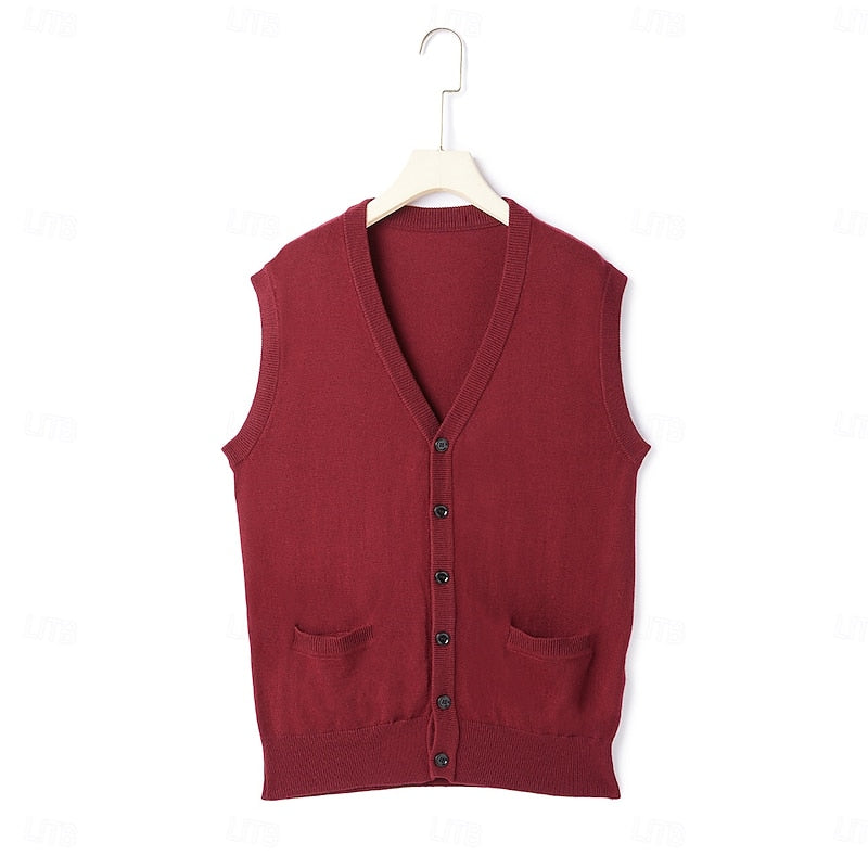 Leonard | Buttoned V-Neck Sweater Vest 7