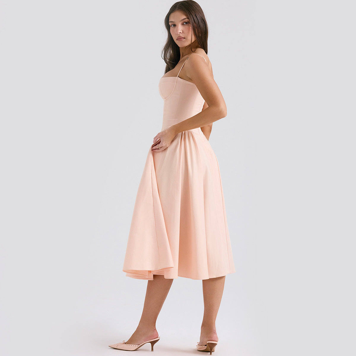 Liana | Women's fitted corset midi dress 3