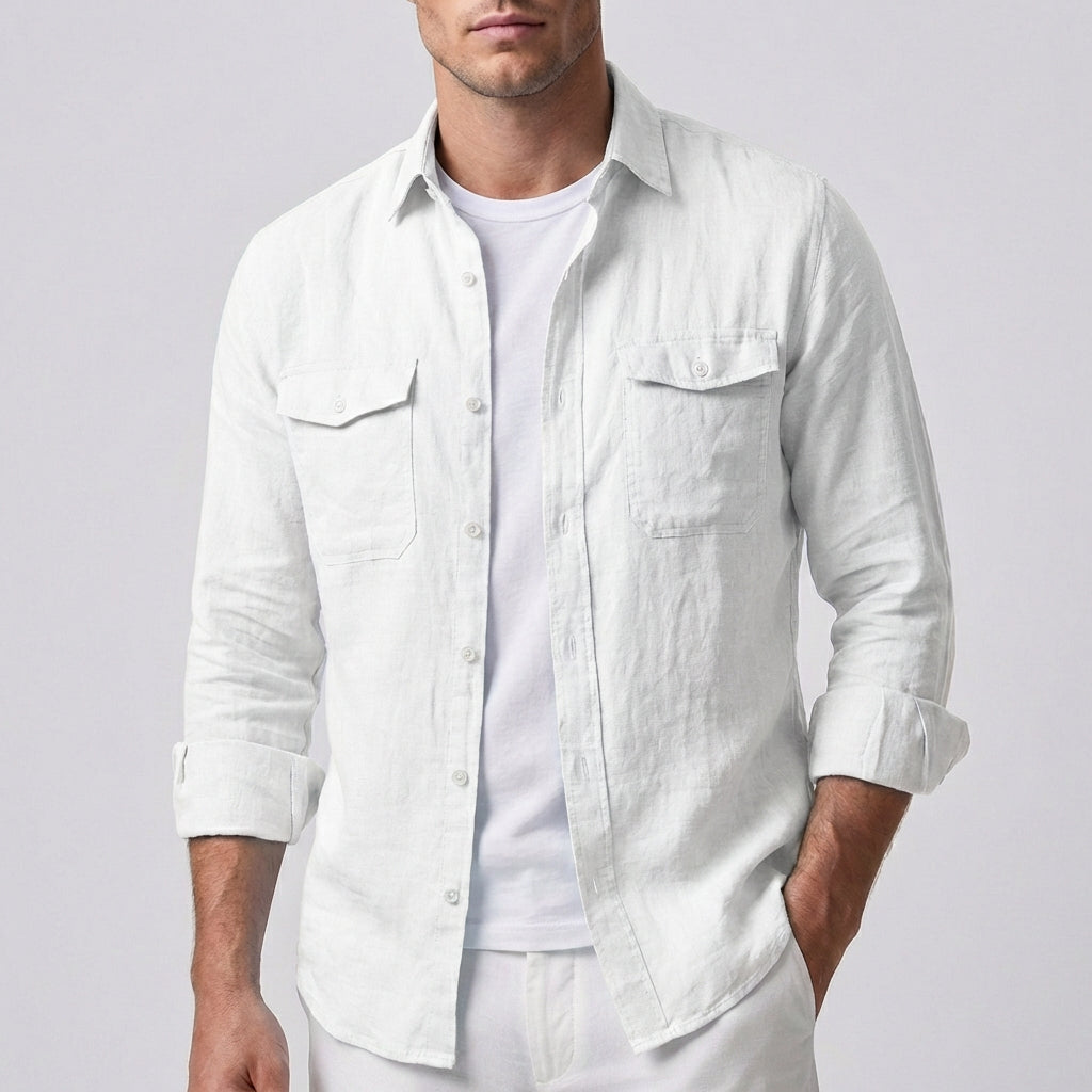 Lincoln Relaxed Button-Down Shirt with Chest Pockets 1