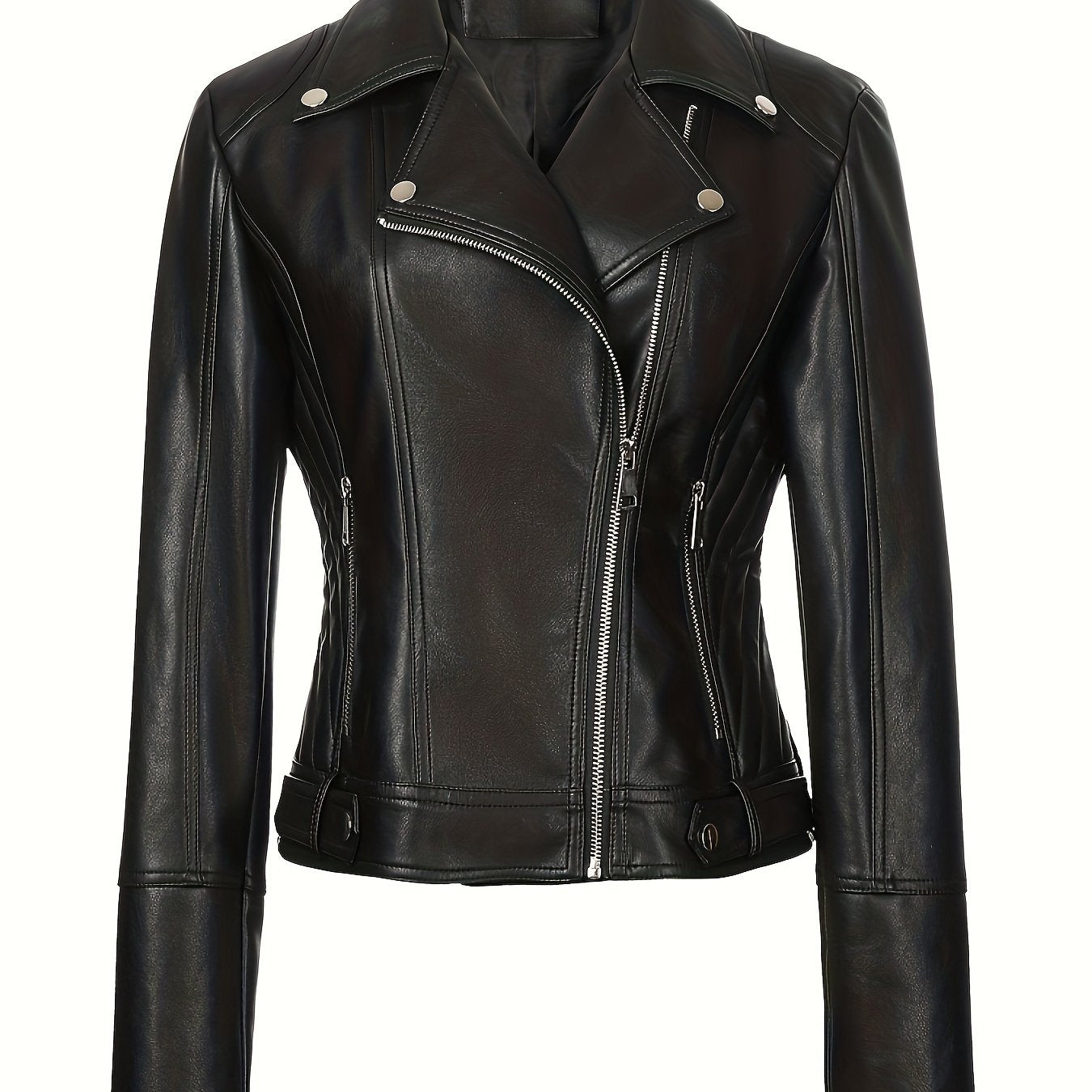 Mabel | Sculpted Zip-Front Moto Jacket 0