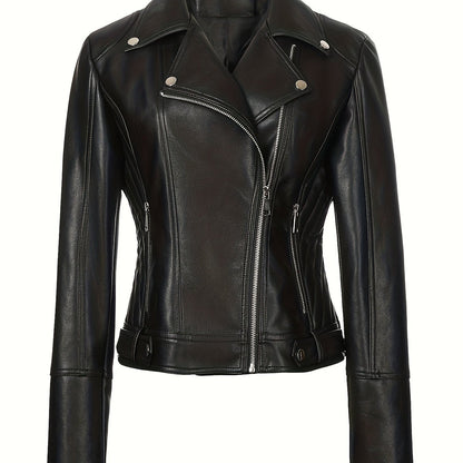 Mabel | Sculpted Zip-Front Moto Jacket 0