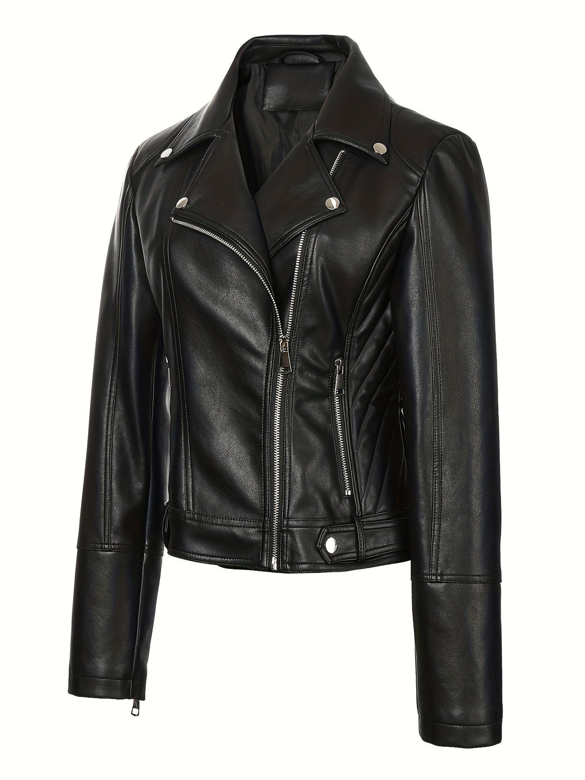Mabel | Sculpted Zip-Front Moto Jacket 1