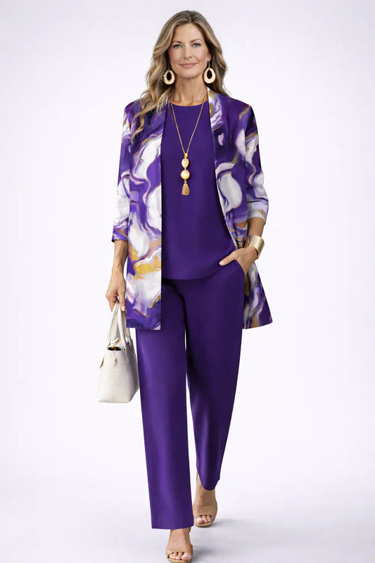 Margaret 3-Piece Set | Earth-Toned Layered Casual Elegance 0