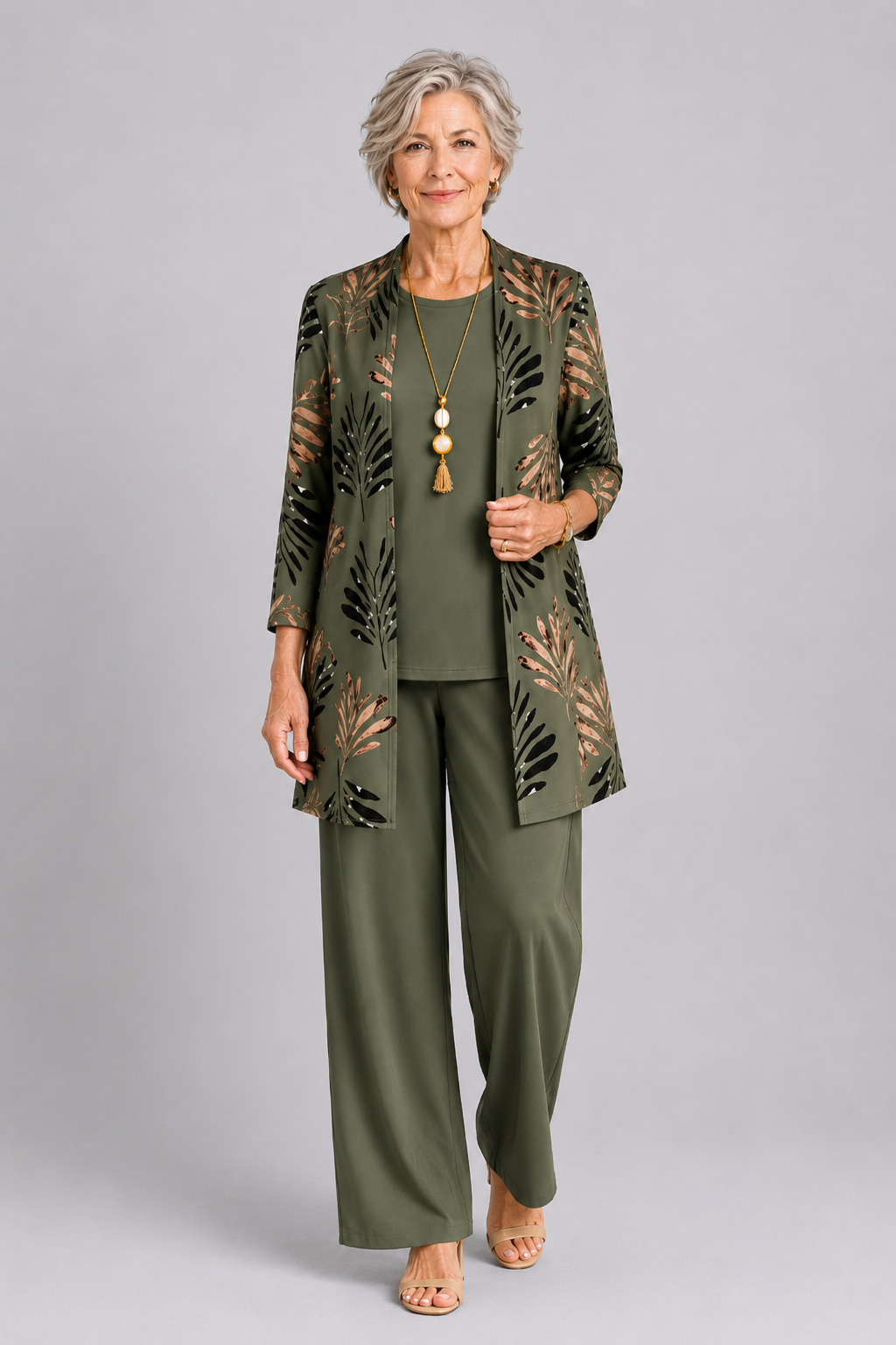 Women's Relaxed 3-Piece Set Full-Length Trousers – Adriel Fashion