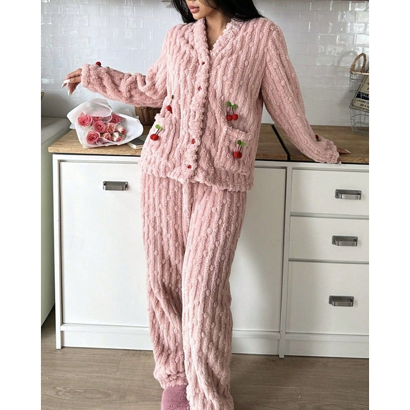 Maribel | Cozy Cherry Two-Piece Set 0