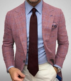 Maxwell | Men's Single Breasted Plaid Blazer Jacket 2