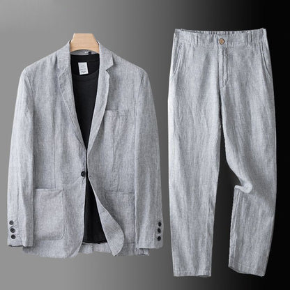 Men's Linen Suit Casual Fit – Lightweight Suit for Weddings, Summer Events & Smart-Casual Looks 1