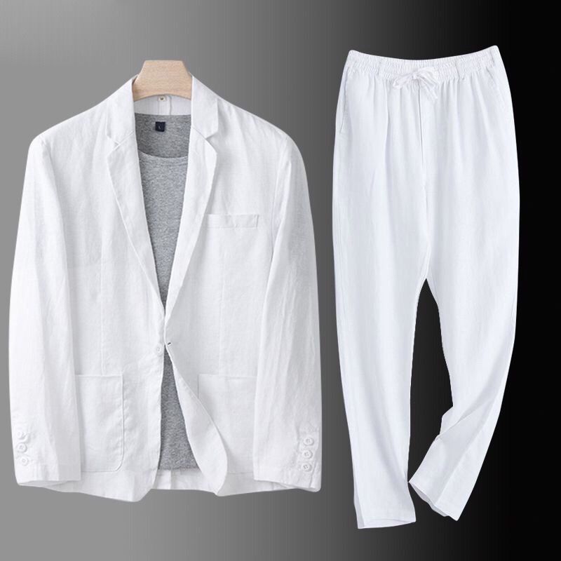 Men's Linen Suit Casual Fit – Lightweight Suit for Weddings, Summer Events & Smart-Casual Looks 5