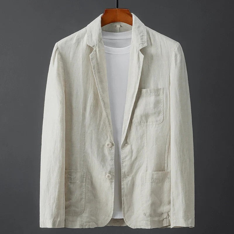 Men's jacket with lapel collar and button placket 1