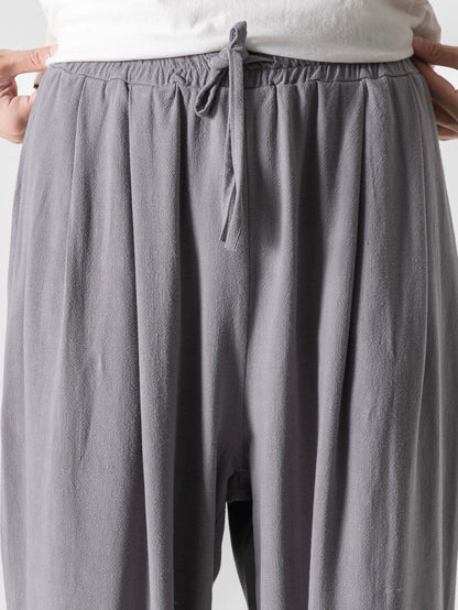 Men's trousers with a wide cut, elasticated waistband and drawstring 7