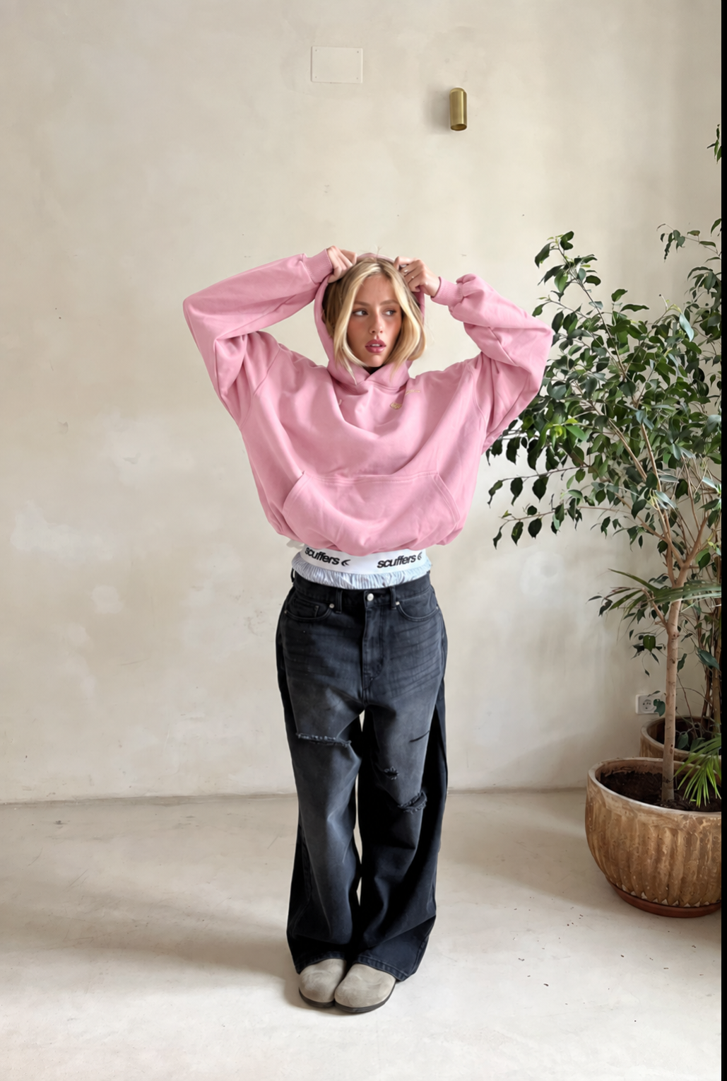 Women's Hoodie – Back Graphic Print, Relaxed Fit