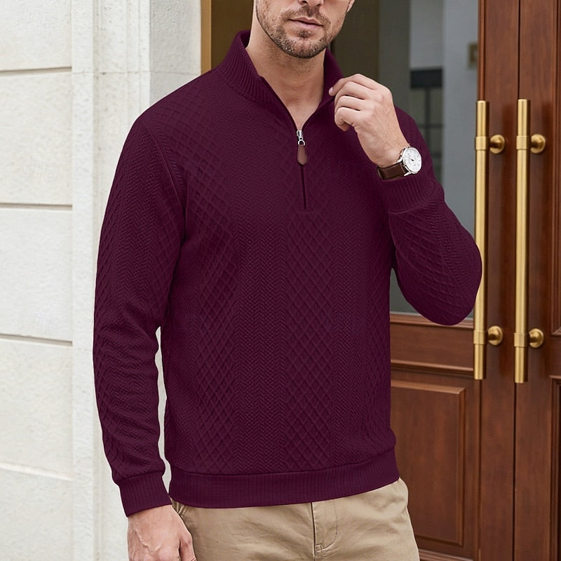 Nash | Textured Quarter-Zip Pullover 10