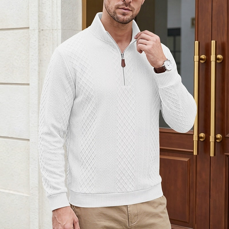 Nash | Textured Quarter-Zip Pullover 12