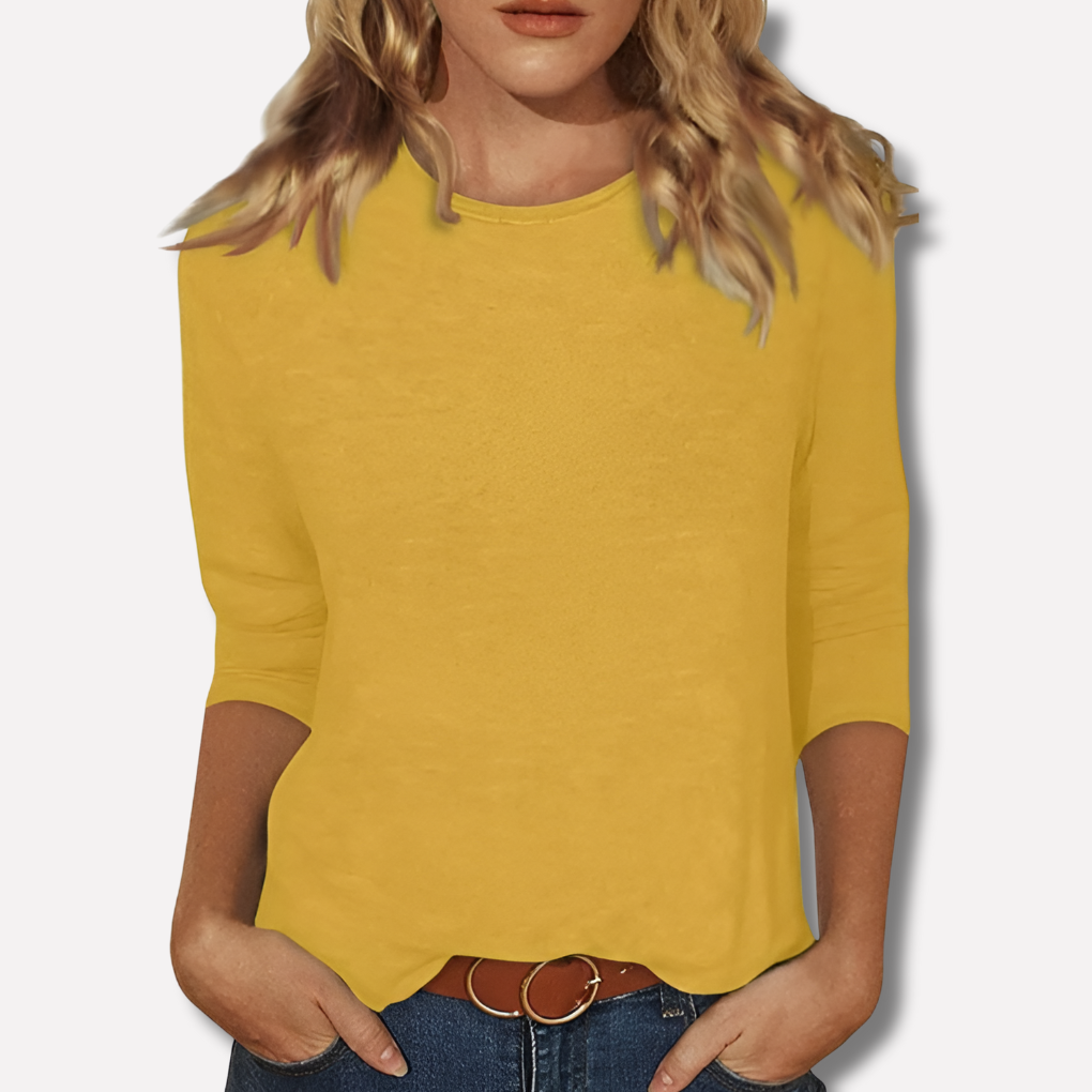 Niki Soft Cotton Tee | Women's Long Sleeve, Relaxed Fit 5
