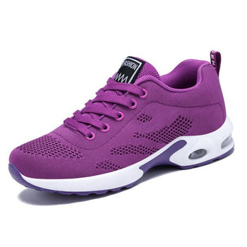 Women's Mesh Knit Lace-Up Sneakers