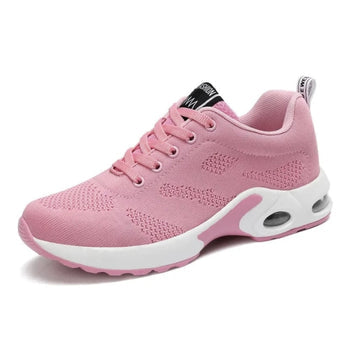 Women's Mesh Knit Lace-Up Sneakers