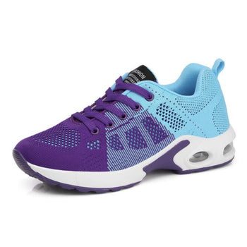Women's Mesh Knit Lace-Up Sneakers