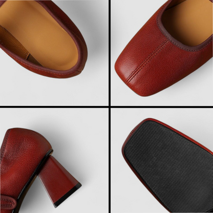Women's Square Toe Mary Jane Shoes with Buckle Strap