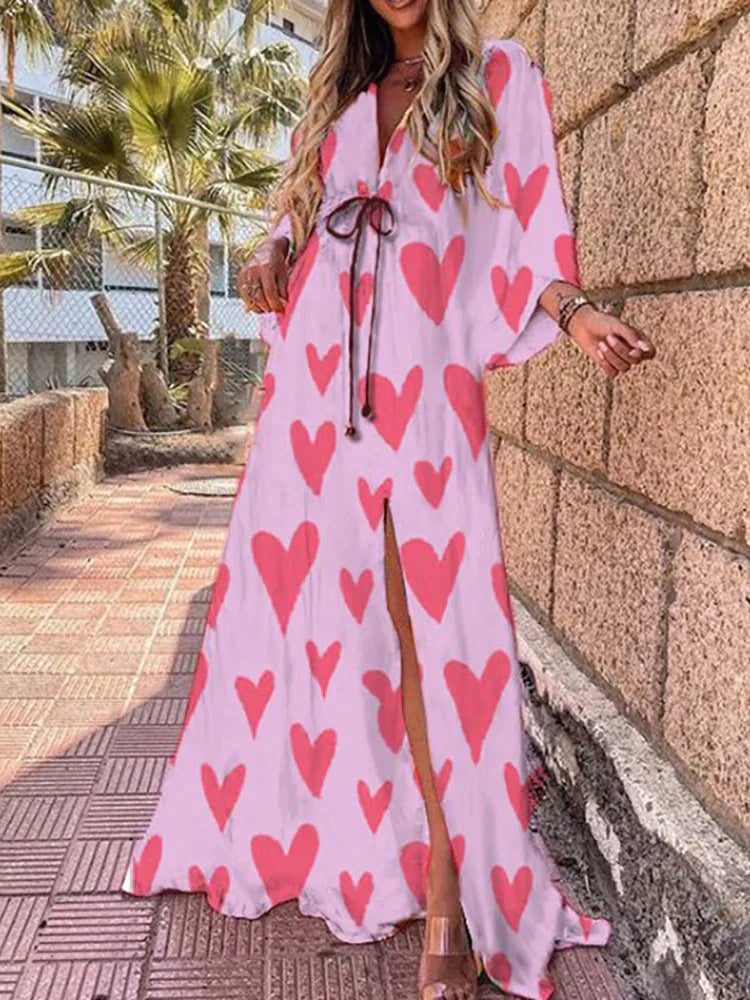 Paige | Women's Slit V-Neck Maxi Dress 4