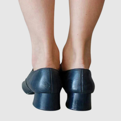 Women's Leather Mary Jane Shoes with Adjustable Strap