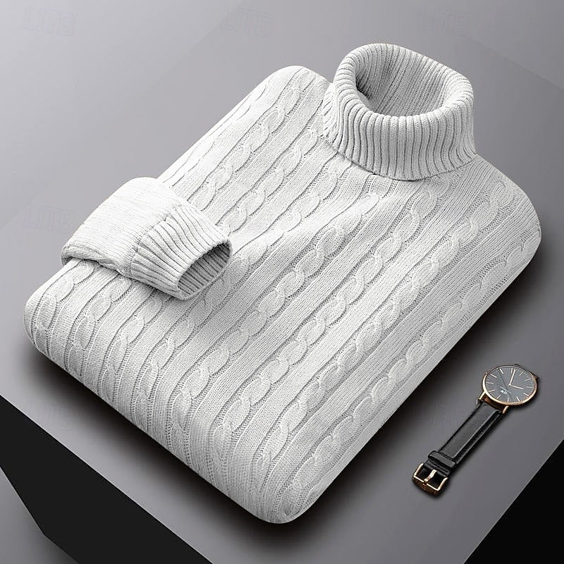 Rhys | Cable Knit Turtleneck Sweater 1