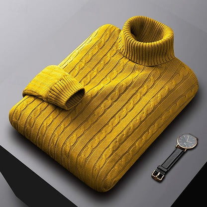 Rhys | Cable Knit Turtleneck Sweater 3