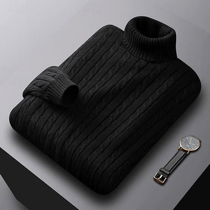 Rhys | Cable Knit Turtleneck Sweater 5