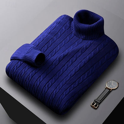 Rhys | Cable Knit Turtleneck Sweater 6