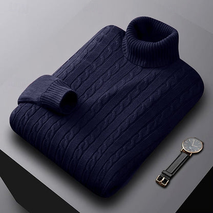 Rhys | Cable Knit Turtleneck Sweater 7