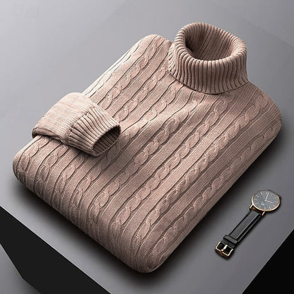 Rhys | Cable Knit Turtleneck Sweater 8