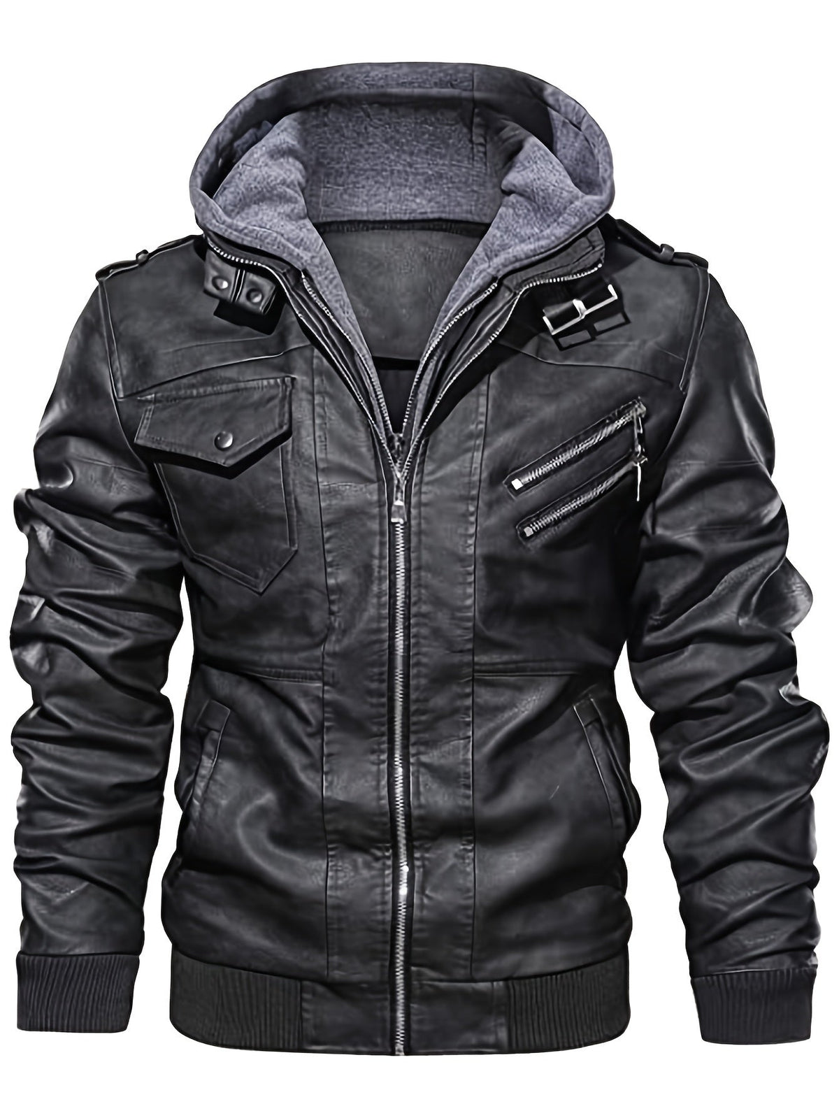 Roderick | Rugged Hooded Biker Jacket 1