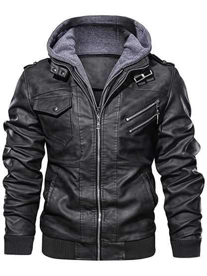 Roderick | Rugged Hooded Biker Jacket 1