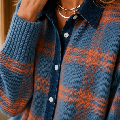 Sabina Plaid Sweater 2