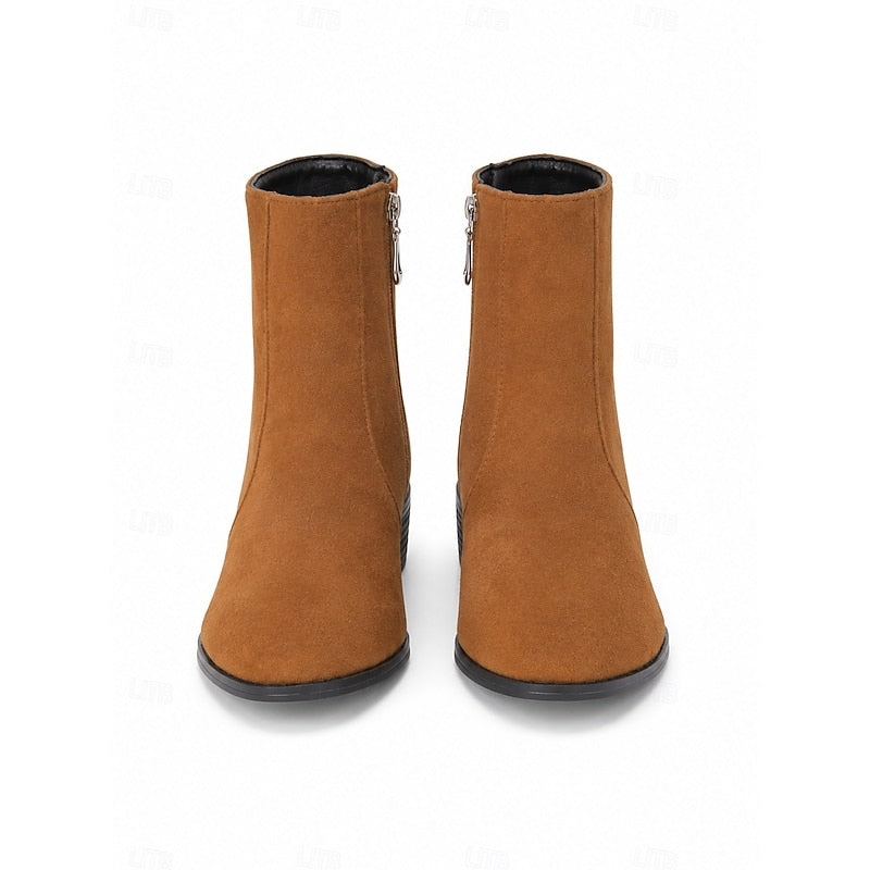 Sloane | Side-Zip Block Heel Ankle Boots 4