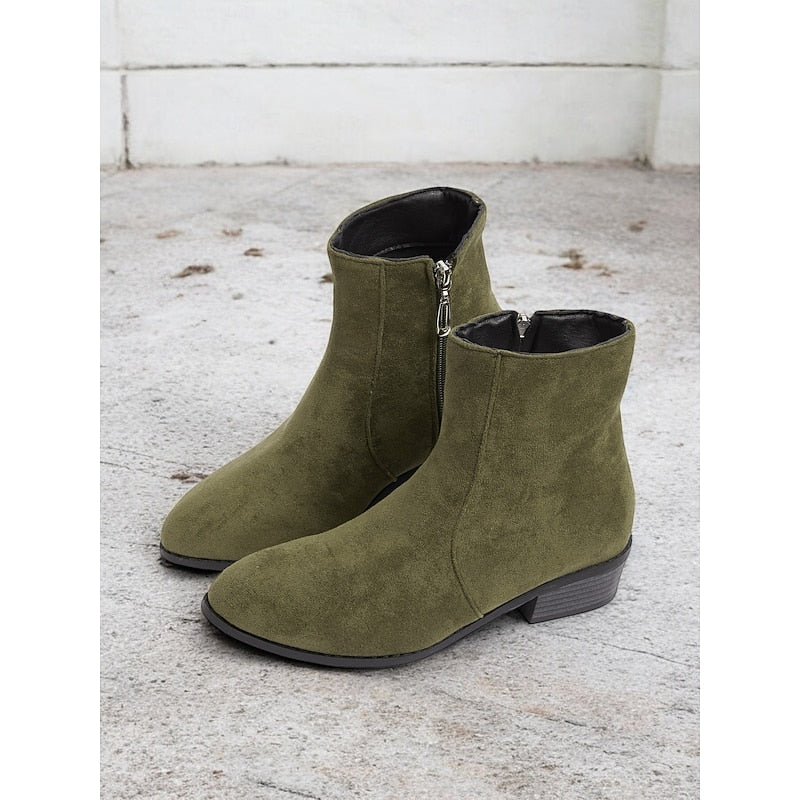 Sloane | Side-Zip Block Heel Ankle Boots 8